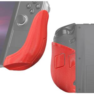 Controller Grips Compatible with Legion Go 2, Ergonomic Handles with Non-Slip Texture to Reduces Hand Fatigue, Protect The Bottom of The Controller (Red)