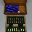 Ajuny Magnetic Travel Chess Set - Handcrafted Acacia Wood, Foldable Board with Elegant Storage for All Ages (7x7)