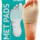 Brison Metatarsal Pads Ball of Foot Cushion for Men and Women - Gel Foot Cushions for Pain Relief Morton’s Neuroma Metatarsalgia Sesamoiditis Calluses - 1 Pair Beige L (M 14+, W 16+)