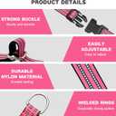 Hikiko Martingale Dog Collars Reflective Nylon Dog Collar with Quick Release Buckle Adjustable Training No Slip Dog Collar (X-Large, Hot Pink)