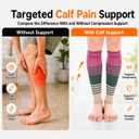 Doc Miller Calf Compression Sleeve for Men & Women – 20–30 mmHg Graduated Compression, Footless Compression Socks Alternative for Running, Shin Splints, Swelling, Varicose Veins –Calf Support, 1 Pair