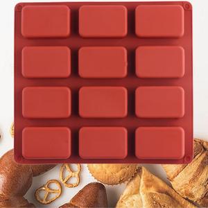 12-Cavity Silicone Thick Chocolate Bar Molds Chocolate Bar Mold Deep