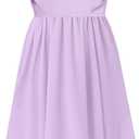 GRACE KARIN Girls Summer Dresses Round Neck Ruffled Sleeves Double Ruffle A-line Casual Party Dress, 6Y