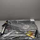 InnoTruth 29-39.6Baby Gate for Stairs & Doorways,30" Tall Dog Gate for Pets,Dual-Lock Safety and One Hand Opening Design,Pet Gate for Hallways,Outdoors,Wall-Friendly Pressure Mounted, Pure Black