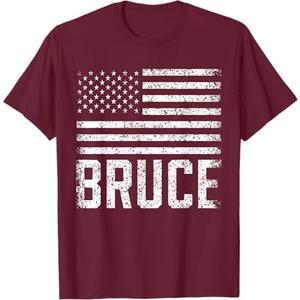 Bruce Birthday Forename Name Personalized USA T-Shirt Size S