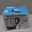 Hamilton Beach Electric Tea Kettle, Water Boiler & Heater, 1 L, Cordless, Auto-Shutoff & Boil-Dry Protection, Stainless Steel (40998)