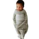 Swaddelini Large Swaddle Sleep Sack, Easy-to-Use Baby Sleep Sack, Helps Babies Sleep Longer, 0-3 Months, 12-18 Pounds, Made in USA, Grey