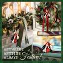 2 x Chess Christmas Ornament 2025 - King & Queen Merry Xmas Ornaments, 2 Layer Wood for Chess Lover, Coach, Player, Club, Friend - Tree Hanging Decoration for Kids, Adults