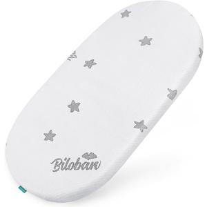 Bassinet Mattress Pad (17" x 29" x 0.8") Compatible with 4moms MamaRoo Sleep Bassinet, Waterproof Breathable Soft, Baby Foam with Removable Zippered Cover