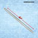 Poolzilla 10 Pack 18 Aluminum Tube with Brass Anchor for Pool Safety Cover Installation, Anchor Installation for Loose Ground or with Pavers, Extra Long