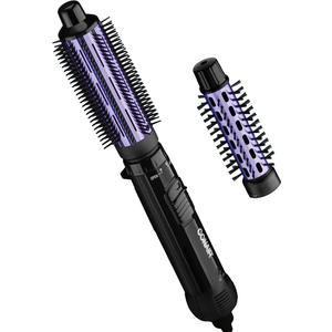 Conair 2-in-1 Hot Air Curling Combo, Includes 1.5-inch Curl Brush and 1-inch Aluminum Bristle Brush