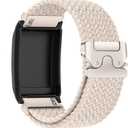 Upgraded Nylon Weaving Strap for Whoop 5.0 & 4.0, Magnetic Clasp with Protective Shell, Breathable Sport Band for Fitness, Running, Sleep (Starlight)