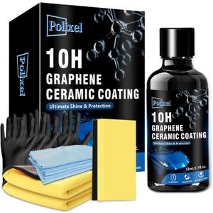 10H Ceramic Coating, Premier Paint Protective Sealer with Super Hardness Ceramic Top Coat for Rain Repellent, Scratch Resistant, High Gloss Finish & Years Longer Protection than Wax -1.7oz