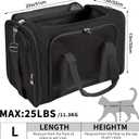 Soft-Sided Cat/Dog/Pet Carrier, Collapsible Pets Travel Carriers for Big Cats/Small Dogs with Shoulder Strap & Removable Mat, Mesh Puppy Carry Bag, Up to 25 Lbs(Black)