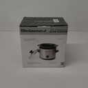 Elite Gourmet MST-250XS Electric Slow Cooker Ceramic Pot, Adjustable Temp, Entrees, Sauces, Stews & Dips, Dishwasher Safe Glass Lid & Crock, 1.5 Quart, Stainless Steel