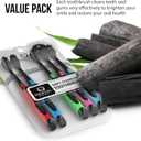Soft Toothbrushes for Adults - Black Charcoal Toothbrush Ultra Soft for Sensitive Gums - Teeth Whitening Brush for Adults & Children [Extra Family Pack] Super Soft Tip Bristles (Colorful)