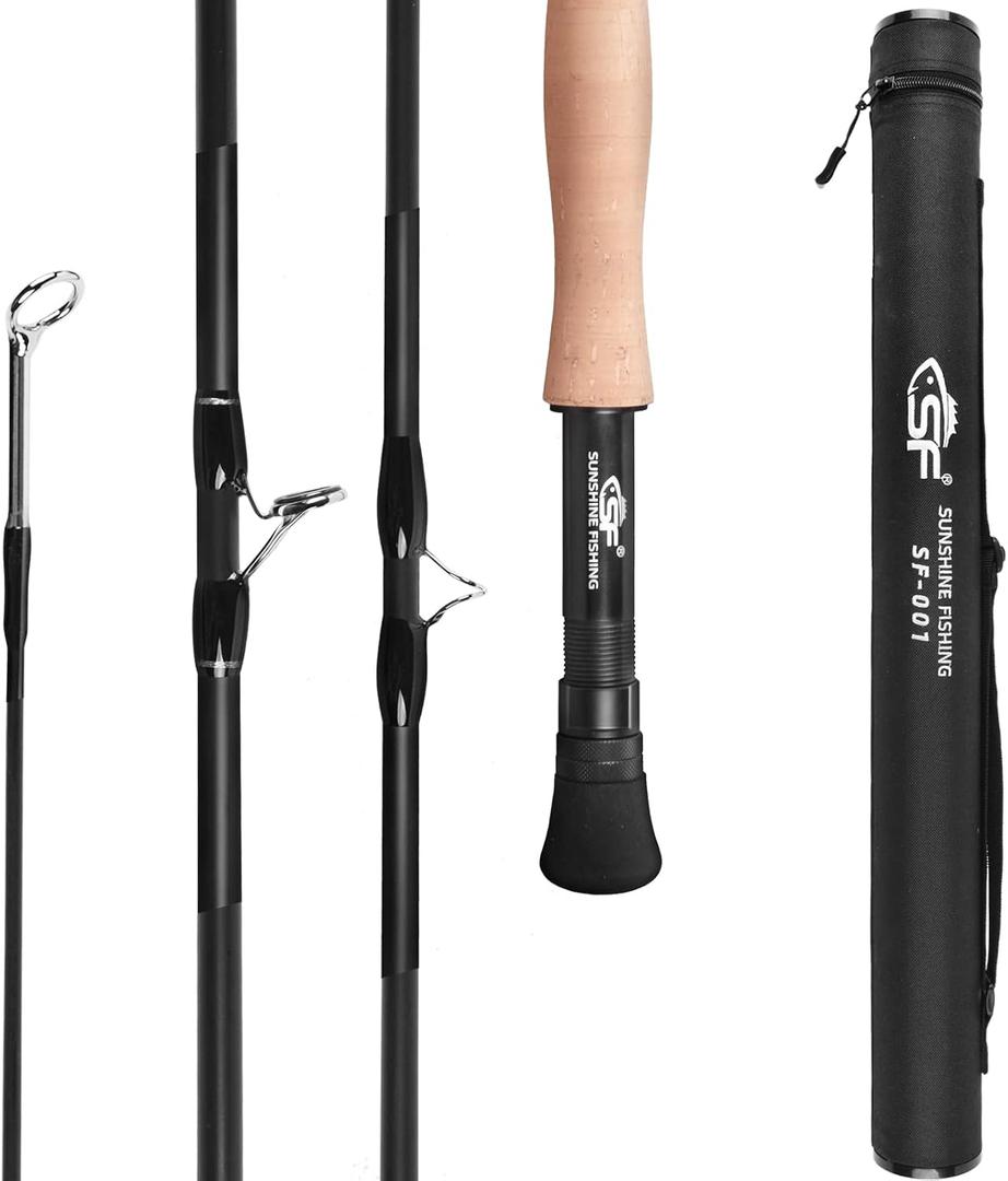 SF Carbon Fiber Fly Fishing Rod, SF-001 4-Piece Set name: 7/8 WT - 9FT