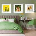 THREELOVE 20x20 Frame White, Display Picture 16x16 with mat or 20x20 Without mat, Photo Poster Picture Frame Wall Mounting Home Decor, 3 PCS