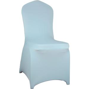 WELMATCH Light Blue Spandex Chair Covers - 50 PCS Wedding Banquet Events Party Universal Dining Decoration Stretch Elastic Chair Covers Good (Light Blue, 50)