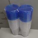 15 Pack 34oz Reusable Freezer Storage Containers with Twist Top Lids Airtight, Clear Plastic Soup Freezer Containers, Quart Food Storage Containers with Lids for Meal Prep Leftover Lunch Salad Fruit