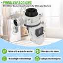 MVW4505MW0 MVW4505MW1 MVW5035MW0 MVW5430MW0 MVW6200KW2 MVW6230HW2 Washer Drain Pump Fit for May-tag Whirl-pool Washers WTW5000DW3 WTW5010LW0 WTW5015LW0 WTW5057LW0 WTW5100HW2 WTW5105HW2