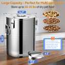 Newget 35 Lbs Stainless Steel Dog Food Storage Container, Large Airtight Pet Food Storage Bin with Lid to Keep Fresh, Metal Container with Scoop for Dog, Cat, Bird Seed, Rice, Grain & Kitchen Pantry
