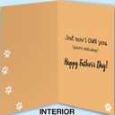 16 x Funny Dad Fathers Day Card from Cat, Humor Cat Dad Gifts on Father's Day, Gift for Pet Cats Lover