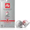 Illy Espresso Compatible Capsules - Single-Serve Coffee Capsules & Pods - Classico Lungo Roast - Notes Of Caramel, Orange Blossom & Jasmine Coffee Pods - For Nespresso Coffee Machines – 10 Count,BBD04/03/2027