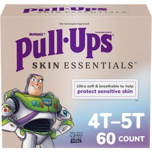 Pull-Ups Boys' Skin Essentials Potty Training Pants, Training Underwear, 4T-5T (38-50 lbs), 60 Ct