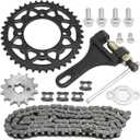 428 Chain ATV Motorcycle Rear Sprocket (41 Tooth), Front Sprocket (14 Tooth, 17 mm), Replacement for Chinese 50cc 70cc 90cc 110cc 125cc Pit Dirt Trail Quad Motor Bike Motorcycle ATV Parts