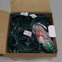 Romasaty C7 LED Multicolor Christmas Lights, 25FT C7 Vintage Christmas Lights with 27 LED Multicolor Glass Bulbs, Outdoor String Lights for Xmas Tree Home Yard Patio Decor, Green Wire