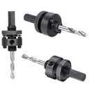 4 Inch Hole Saw with Arbor - Heavy Duty Steel Standard - 4 for Sawing Holes in Normal Wood, Plywood, Drywall, PVC Board and Plastic Plate