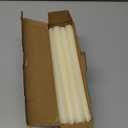 flamecan Ivory Taper Candles, Set of 20 Unscented and Smokeless 10 Inch Taper Candles Long Burning, Paraffin Wax with Cotton Wicks for Burning Approxinately 7-8 Hours Time