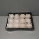 Pink Christmas Tree Ornaments Ball, 12 Pcs 4 Styles Hand-Polished Christmas Balls Shatterproof Xmas Hanging Ornaments Decor Set for Tree Garland Wreath (Rose Gold)