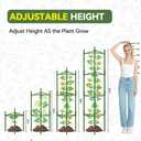 Halatool 8 Pack Tomato Cages for Garden, Up to 48in (4FT) Adjustable Tomato Cage, Garden Stakes Tomatoe Trellis for Pots, Tomatoes Plant Support for Raised Garden Bed & Climbing Vegetables Flowers