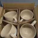 Bosmarlin Ceramic Coffee Mug Set Of 4, 16 Oz, Coffee Cups with Big Handle, Microwave Safe, Unique Reactive Glaze