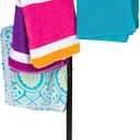 Trademark Innovations 50" Towel Rack for Pool and Spa (Black)