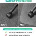Thickened Chair Mat for Carpet- Low Pile Carpet Protector for Office Computer Desk Chair. Heavy Duty Desk Chair Mat for Carpeted Floors. Clear (Rectangular, 3mm Thick- 48x36), 0.12 inch - 48 inch x 36 inch