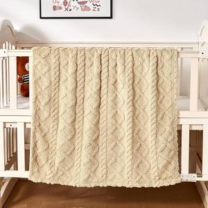 Fleece Baby Blanket, Ultra Soft Fluffy Premium Baby Blankets for Boys Girls, Cozy Infant Toddler Newborn Receiving Blankets for Crib Stroller 90x90CM