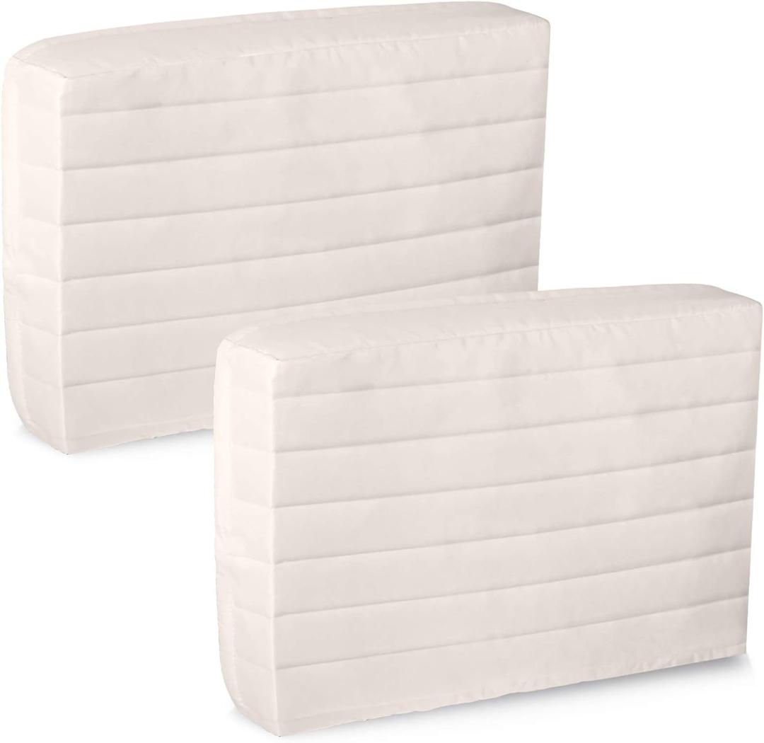 Tatuo 2 Pcs Air Conditioner Covers for Inside 21 x 14 x 3 Inch Windproof Waterproof Window Air Conditioner Units Cover with Drawstring Double Insulated Ac Cover for Indoor