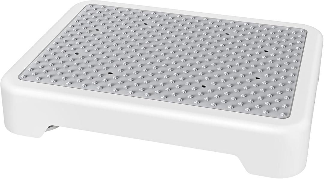 SPACELEAD Mobility Step Stool for Adults & Seniors, Indoor/Outdoor Portable Stair Assist, Anti-Slip Platform for Bathroom Kitchen, Office, and Bedroom, 600lbs Capacity, White Gray