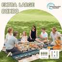 Genovega Waterproof Picnic Blanket Outdoor Camping Beach Mat Rug Extra Large Foldable Car Essential Roadtrip Gadget Accessories Glamping Gear Must Haves Hiking Stuff Backpacking Mother Day Gift