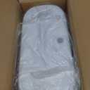 3 Gallon Slim Small Bathroom Can with Lid, White Dog Proof Garbage Can with Air-Press Bag Expander & Removable, Narrow Bathroom Waste Basket for Bedroom, Office, Dorm