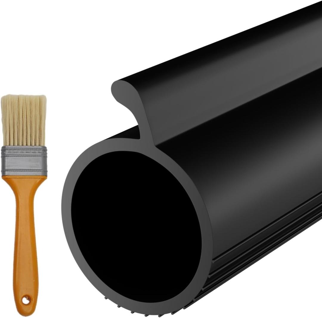 Garage Door Seal P Bulb - 16.5ft Flexible Weatherproof TPE Seal for Single-Channel Doors, Easy DIY Installation, Prevents Drafts, Noise Reduction, Saves Energy, 0.19" Tip | Fits 0.20-0.25" Channels