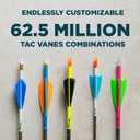 TAC Vanes Driver Hybrid Vanes, Vanes for Archery Bowhunting and Recreational Shooting (2.25", White)