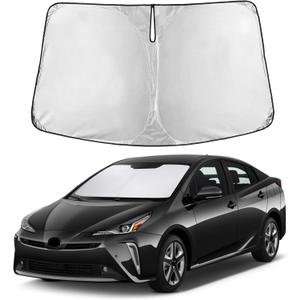 Autovir Windshield Sun Shade Fit for 2016-2020 2021 2022 Toyota Prius Hatchback Sunshade, Front Car Window Shades Sun Visor, Blocks UV Rays & Heat, Car Accessories