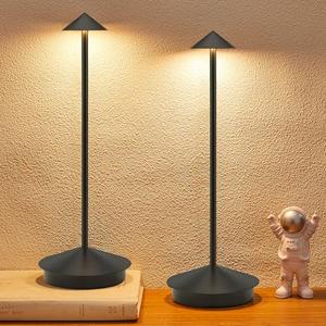 XMINKDZA Portable Led Cordless Lamp Table Light 2 Pack, Rechargeable 6000mAh Battery Outdoor Table Lamp for Dinning Restaurant Patio Bedroom Camping, IP54 Waterproof, Dimmable