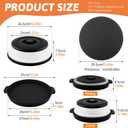 Microwave Splatter Cover 2 in 1 Collapsible Microwave Food Cover with Tray & Handles,Microwave Plate Covers With Steam Vent Fits Bowls,Plates & Pots,Food,Meal Prep(26 * 26 * 7cm,COLOR:Black)