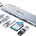 USB C Hub Adapter MacBook - UtechSmart 7 in 2 MacBook Pro/ Air Accessories Multiport Adapter with Thunderbolt 3 Port, 100W PD 4K@30Hz, 40Gbps 4K HDMI, 3*USB3.0 Data Port SD and MicroSD Card Reader