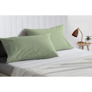 Kamas Egyptian Cotton Sateen Weave Pack of 2 Extra Large Pillowcase to Fit Your Oversized Pancake Large Huge & Gusseted Pillows (Sage Green, Queen Oversize- 23x34)